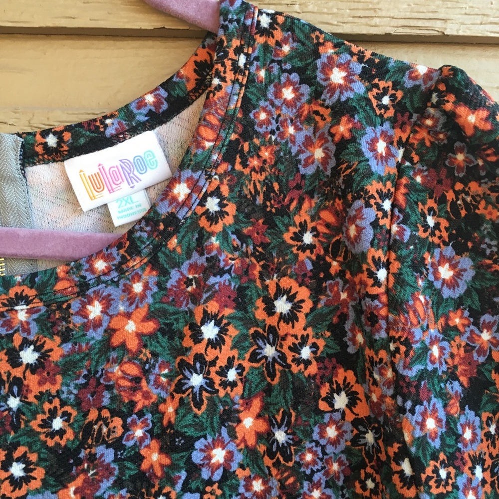 LuLaRoe Amelia Women’s 2XL Floral Print Dress